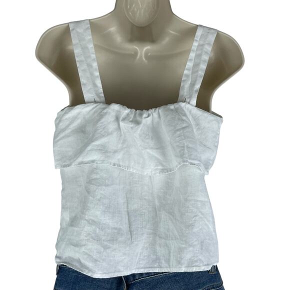 Quince 100% European Linen Square Neck Tank Top White Size XS - Picture 6 of 10